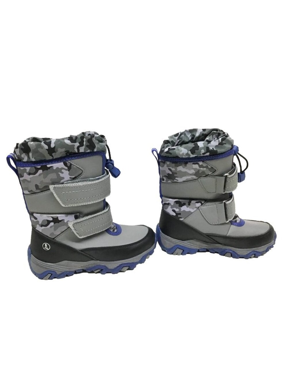 Lands End Kids 12 Sherpa Lined Gray Snow Boots